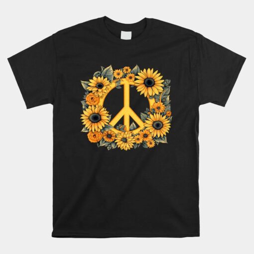 Sunflower Peace Sign Hippie Sunflower Shirt