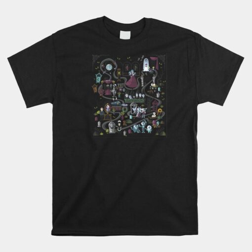 The Haunted Mansion Ride Animated Map Overview Shirt