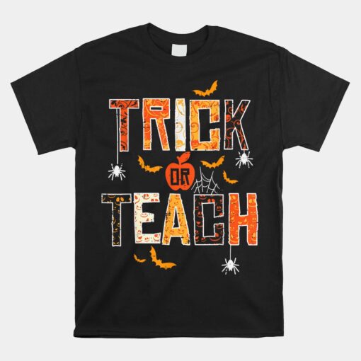 Trick Or Teach Retro Halloween Teacher Shirt