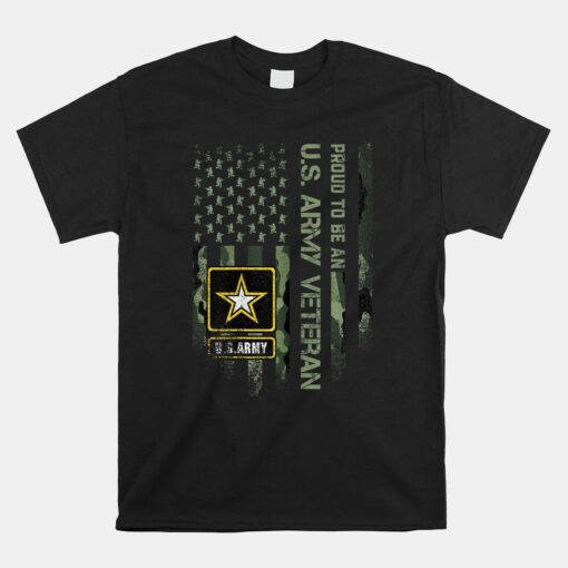 Usa Camouflage Proud To Be An Us Army Military Veteran Shirt