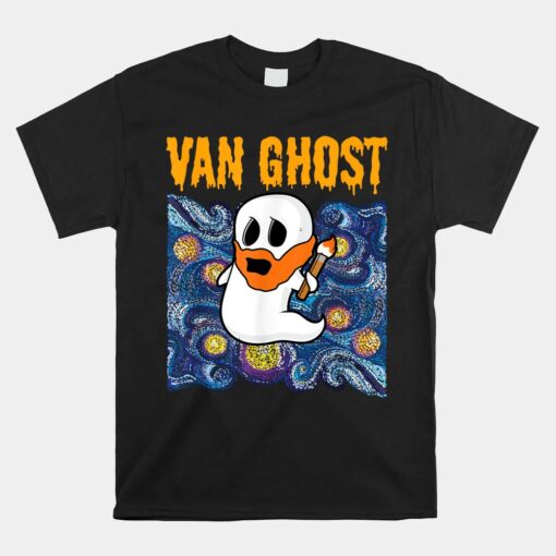 Van Ghost Art Teacher Halloween Van Gogh Starry Night Shirt