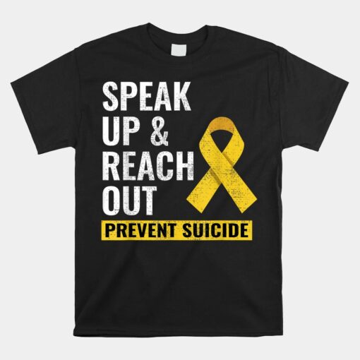 World Suicide Prevention Awareness Day Yellow Ribbon Shirt