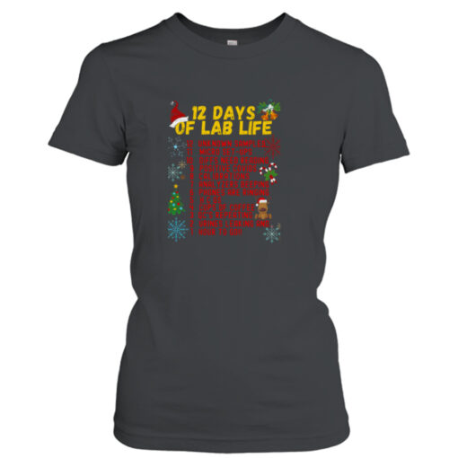 12 Days Of Lab Life Christmas Medical Laboratory Scientist shirt T-Shirt Hoodie