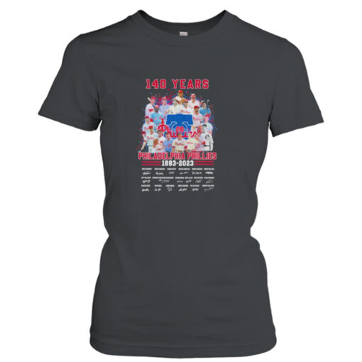 140 Years Philadelphia Phillies 1883 – 2023 Signatures T-Shirt Hoodies