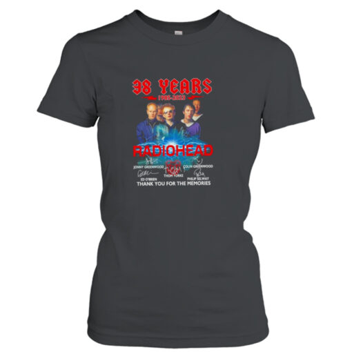 38 years 1985 2023 Radiohead signatures thank you for the memories  T-Shirt Hoodies