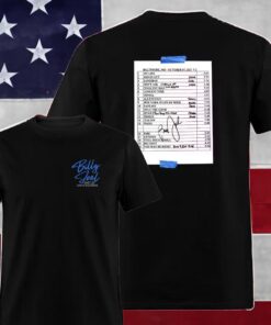 Billy Joel 10-7-23 Baltimore Set List Black T-Shirts