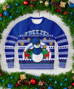 Freeze Snowman Ugly Christmas Sweater