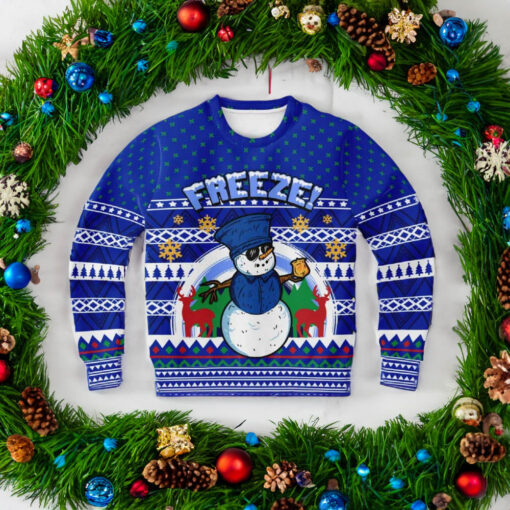 Freeze Snowman Ugly Christmas Sweater