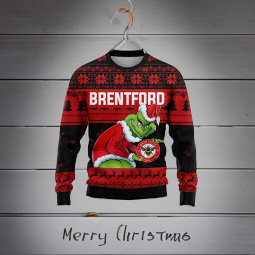 Personalized EPL Brentford Grinch Ugly Sweater All Over Print For Fan