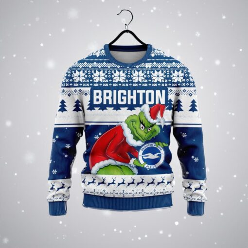 Personalized EPL Brighton Grinch Ugly Sweater All Over Print For Fan