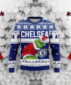 Personalized EPL Chelsea Grinch Ugly Sweater All Over Print For Fan