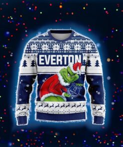 Personalized EPL Everton Grinch Ugly Sweater All Over Print For Fan