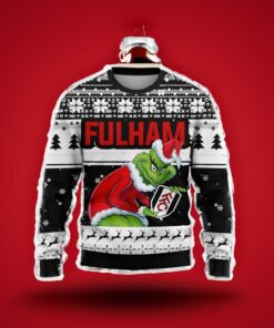 Personalized EPL Fulham Grinch Ugly Sweater All Over Print For Fan