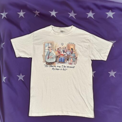 Vintage 1986 Comedy joke tee The Far Side T-shirt Mr Osborne
