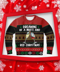 Wine Dreaming Of A White And Red Christmas Ugly Sweater