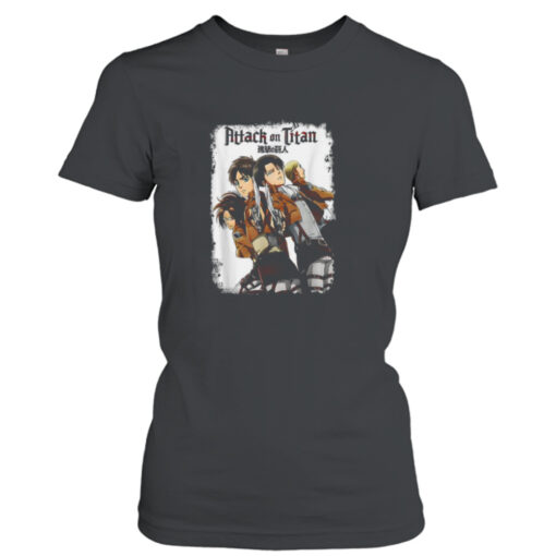 Attack On Titan Group Swords With Logo  T-Shirt Hoodies