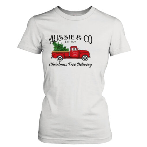 Aussie Australian Shepherd Christmas Tree Antique Truck shirt T-Shirt Hoodie