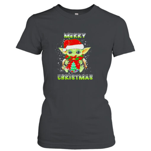 Baby Yoda Hug Ornament Merry Christmas 2023  T-Shirt Hoodie