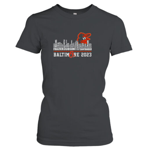 Baltimore Orioles O’s 2023 Skyline Players Name  T-Shirt Hoodie