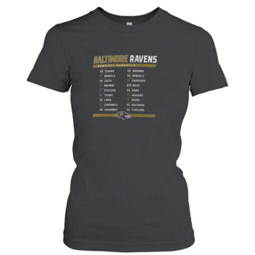 Baltimore Ravens 2023 NFL Schedule T- T-Shirt Hoodie