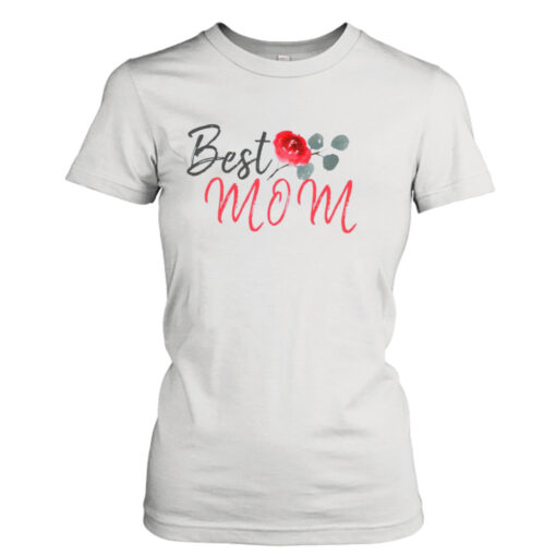 Best Mom Red Rose Watercolor Mother’s Day  T-Shirt Hoodies