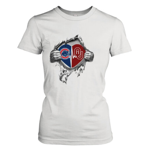 Blood Inside Me Chicago Cubs And Oklahoma Sooners 2023 shirt T-Shirt Hoodie