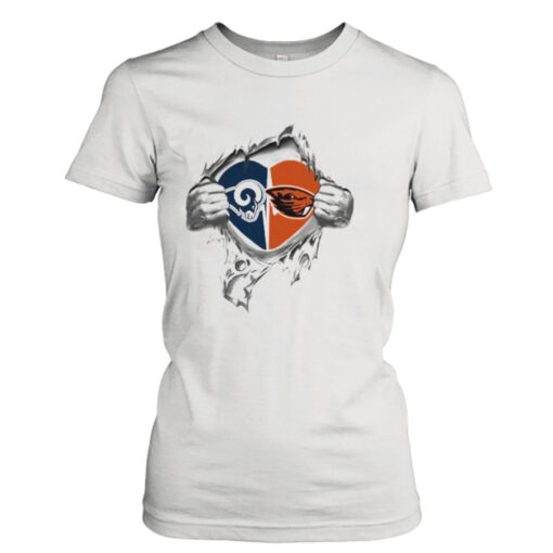 Blood Inside Me Los Angeles Rams And Oregon State Beavers 2023 shirt T-Shirt Hoodie