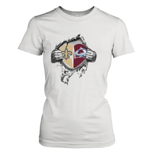 Blood Inside Me New Orlean Saints And Colorado Avalanche 2023 shirt T-Shirt Hoodie