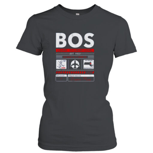 BOS logan international airport code shirt T-Shirt Hoodie