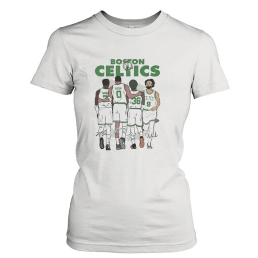 Boston Celtics Jaylen Brown Jayson Tatum Marcus Smart and Derrick White signatures  T-Shirt Hoodies