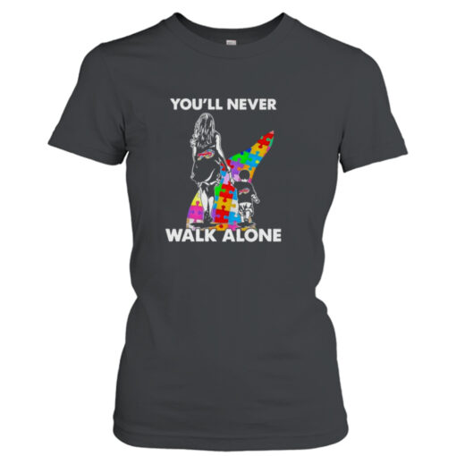 Buffalo Bills You’ll Never Walk Alone Mom And Son Autism T- T-Shirt Hoodie