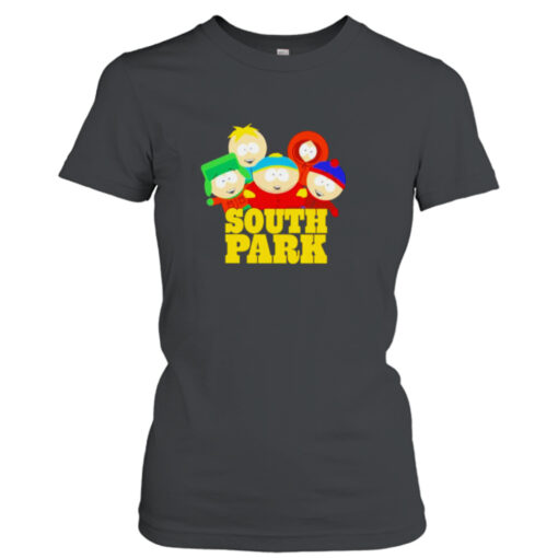 Cartman Kenny Kyle and Stan Mens South Park logo  T-Shirt Hoodies