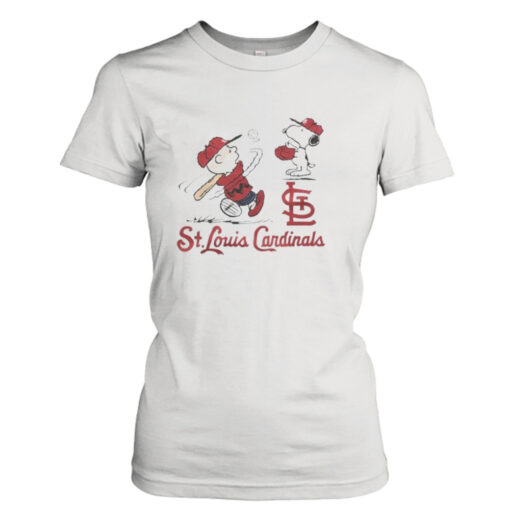 Charlie Brown And Snoopy Playing Baseball St. Louis Cardinals Mlb 2023 T-shirt T-Shirt Hoodie