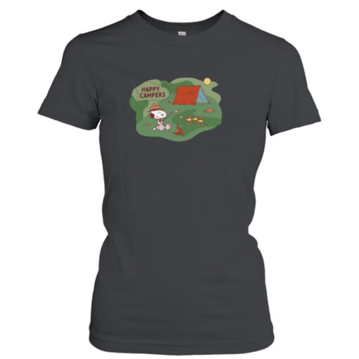 Happy Campers Peanuts Snoopy & Woodstock  T-Shirt Hoodies