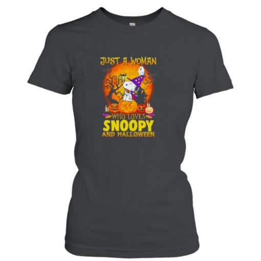 Just a Woman who loves Snoopy and Halloween 2023  T-Shirt Hoodie