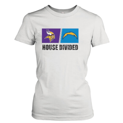 Minnesota Vikings vs Los Angeles Chargers House Divided  T-Shirt Hoodie