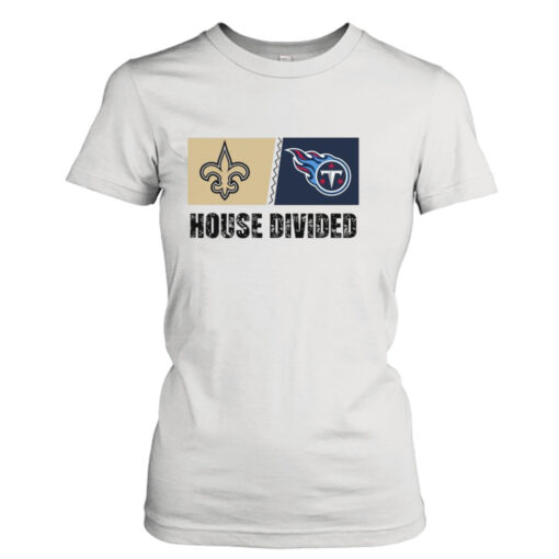 New Orleans Saints vs Tennessee Titans House Divided  T-Shirt Hoodie