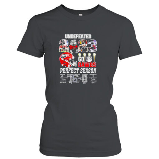New Undefeated 2023 Go Dowgs Perfect Season Georgia Bulldogs Fan Gifts T- T-Shirt Hoodie