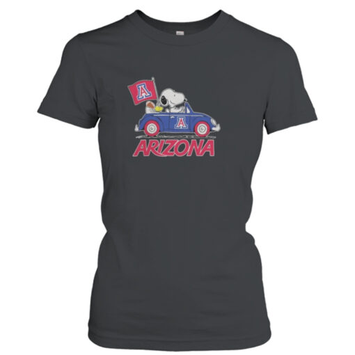 Peanuts Snoopy And Woodstock Arizona Wildcats On Car 2023 T-shirt T-Shirt Hoodie