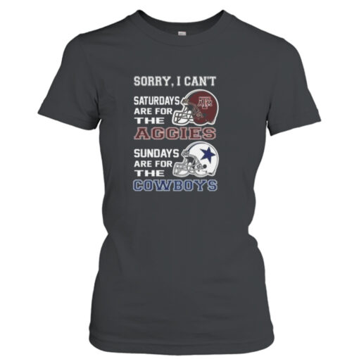 Sorry I Can’t Saturdays Are For The Texas A&M Aggies Sundays Are For The Detroit Lions 2023 shirt T-Shirt Hoodie