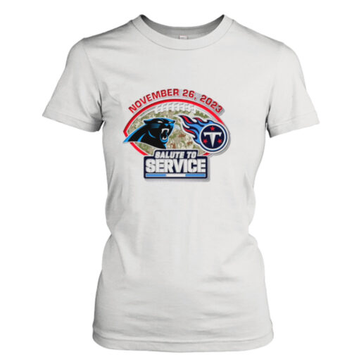 Tennessee Titans vs. Carolina Panthers gameday November 26 2023 Salute to service shirt T-Shirt Hoodie