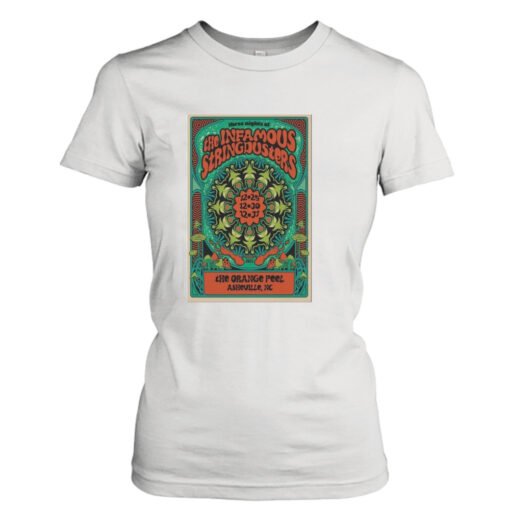 The infamous stringdusters Asheville NC tour dec 2023 art poster t-shirt T-Shirt Hoodie