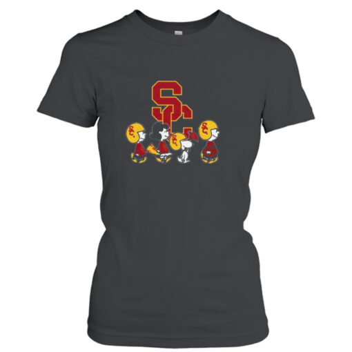 The Peanuts Snoopy And Friends Cheer For The USC Trojans NCAA  T-Shirt Hoodie