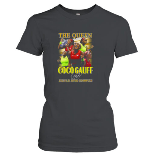 The Queen Coco Gauff 2023 Us Open Champion Signature T-shirt T-Shirt Hoodie