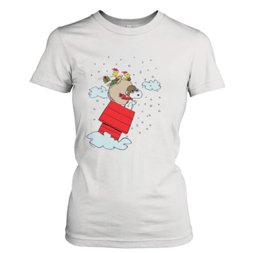 The Red Baron At Christmas Peanuts Snoopy  T-Shirt Hoodies