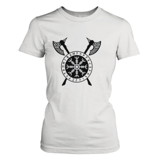 Viking Axe And Shield With Protection Rune  T-Shirt Hoodies