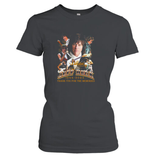 Vintage Jeff Beck 1944 2023 thank you for the memories signatures shirt T-Shirt Hoodie