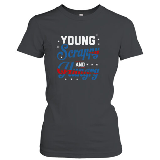 Vintage Retro Young Scrappy And Hungry Usa Holiday T-Shirt Hoodies