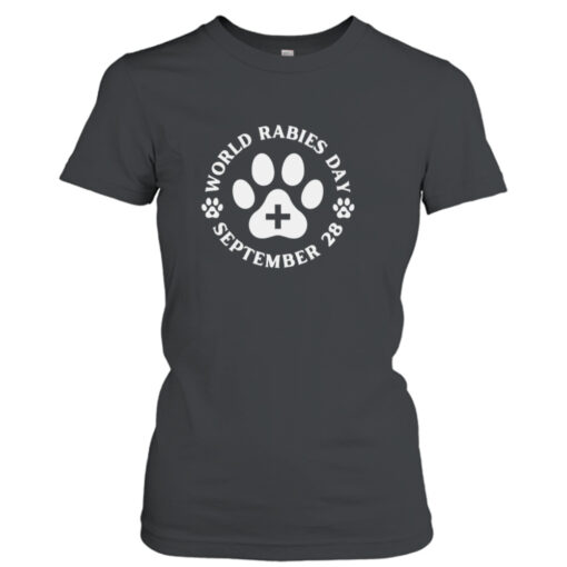 World rabies day September 28 dog paw shirt T-Shirt Hoodie