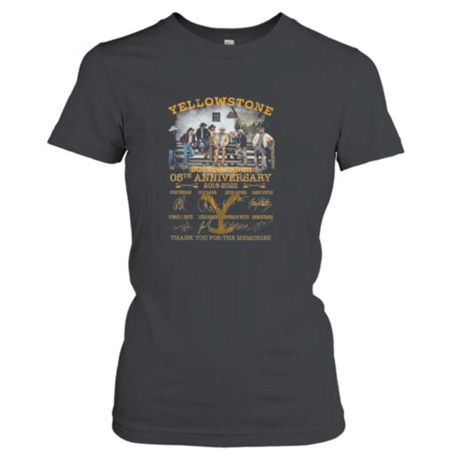 Yellowstone Dutton Ranch 05th Anniversary 2018 – 2023 Thank You For The Memories Signatures T-shirt T-Shirt Hoodie